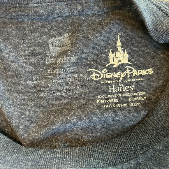 Disney Parks Authentic Original Hanes  Blue Gray Mickey Mouse tee shirt Size XL. - Picture 7 of 9